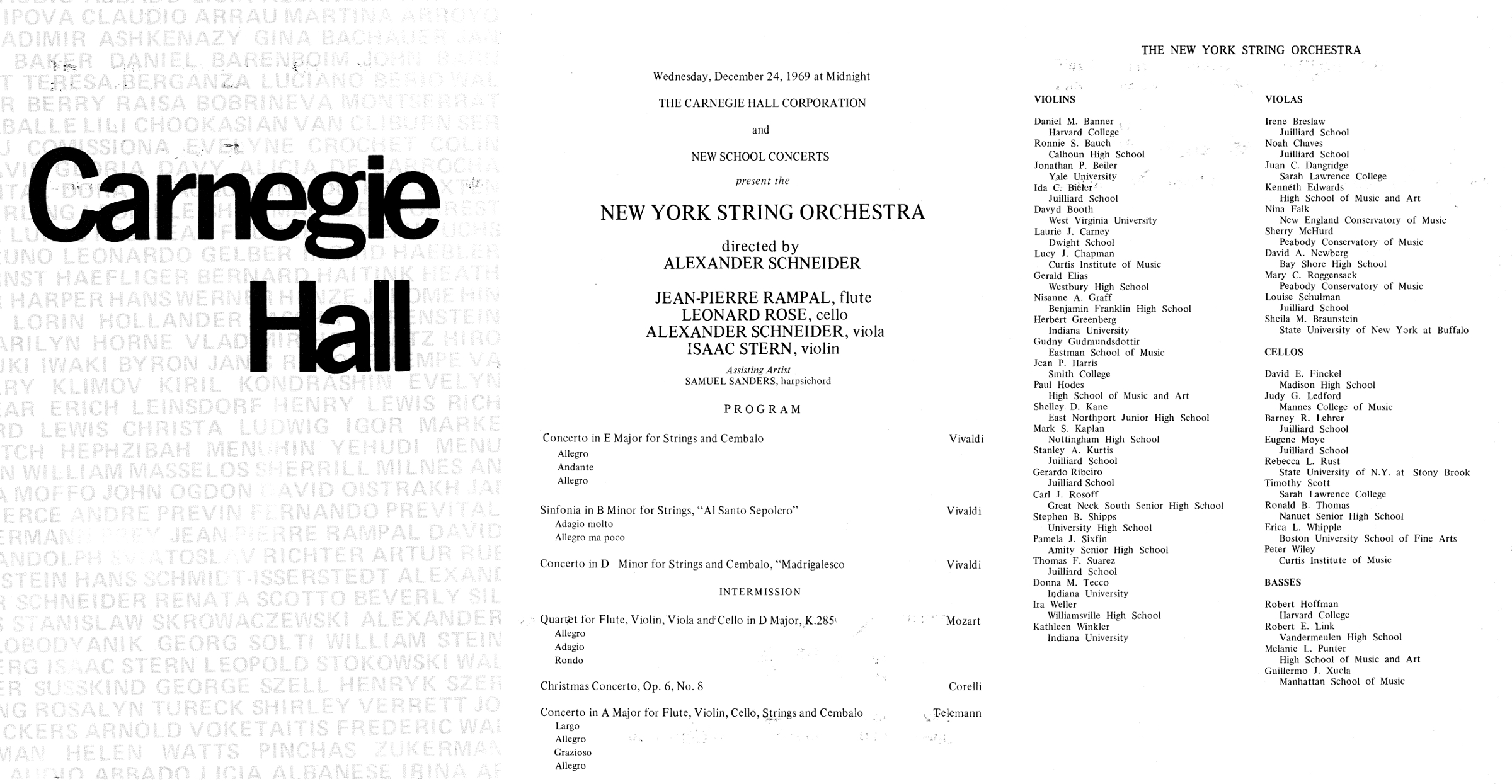 Carnegie Hall Program Excerpt