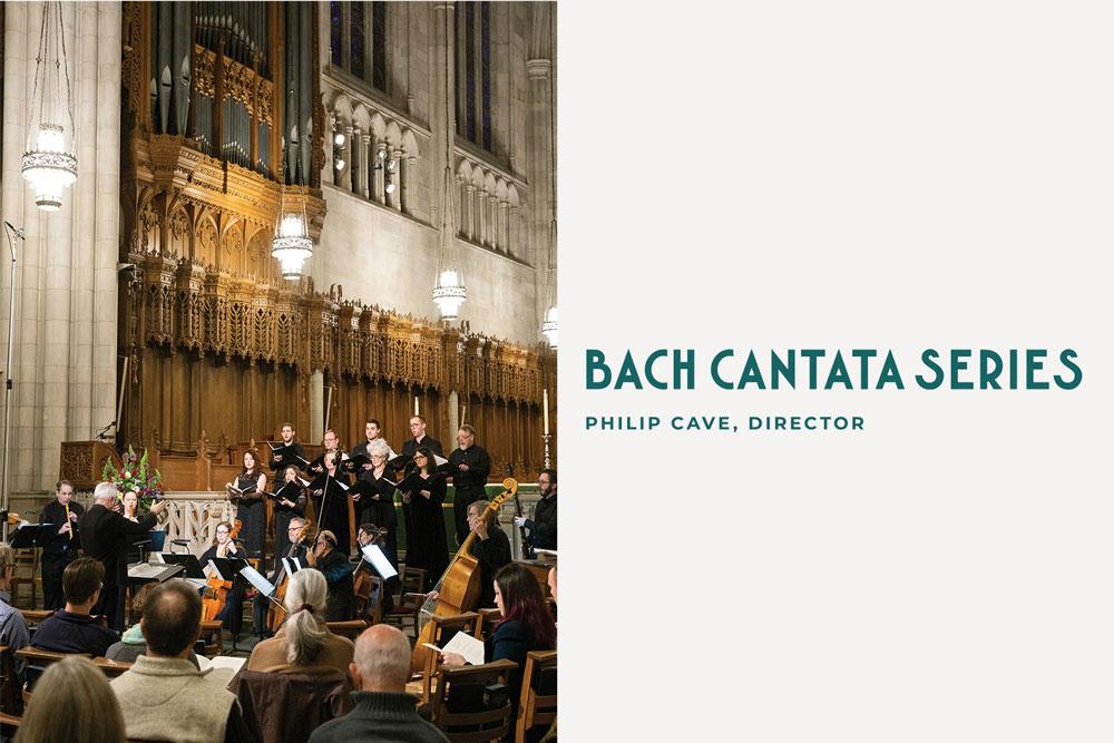 Cover photo for Bach Cantata Series showing a Baroque orchestra and singers in Duke Chapel